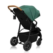 Carucior sport, Lionelo, Natt, De la nastere, Cu accesorii si capotina XXL reglabila, 0 - 22 kg, Conform cu standardele europene de securitate EN1888-1, EN1888-2, Verde BYNLO-NATT_GREEN_EMERALD