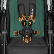 Carucior sport, Lionelo, Natt, De la nastere, Cu accesorii si capotina XXL reglabila, 0 - 22 kg, Conform cu standardele europene de securitate EN1888-1, EN1888-2, Verde BYNLO-NATT_GREEN_EMERALD