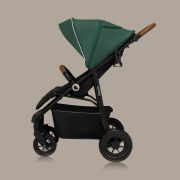 Carucior sport, Lionelo, Natt, De la nastere, Cu accesorii si capotina XXL reglabila, 0 - 22 kg, Conform cu standardele europene de securitate EN1888-1, EN1888-2, Verde BYNLO-NATT_GREEN_EMERALD