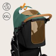 Carucior sport, Lionelo, Natt, De la nastere, Cu accesorii si capotina XXL reglabila, 0 - 22 kg, Conform cu standardele europene de securitate EN1888-1, EN1888-2, Verde BYNLO-NATT_GREEN_EMERALD