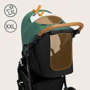 Carucior sport, Lionelo, Natt, De la nastere, Cu accesorii si capotina XXL reglabila, 0 - 22 kg, Conform cu standardele europene de securitate EN1888-1, EN1888-2, Verde BYNLO-NATT_GREEN_EMERALD