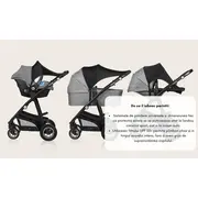 Parasolar, Lionelo, Pentru carucior, Material textil, Cu protectie UPF 50+, 53 x 51 cm, Negru BYNLO-STROLLER_SUN_COVER_BLACK_CARBON