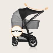 Parasolar, Lionelo, Pentru carucior, Material textil, Cu protectie UPF 50+, 53 x 51 cm, Negru BYNLO-STROLLER_SUN_COVER_BLACK_CARBON