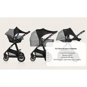 Parasolar, Lionelo, Pentru carucior, Material textil, Cu protectie UPF 50+, 53 x 51 cm, Negru BYNLO-STROLLER_SUN_COVER_BLACK_CARBON