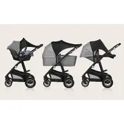 Parasolar, Lionelo, Pentru carucior, Material textil, Cu protectie UPF 50+, 53 x 51 cm, Negru BYNLO-STROLLER_SUN_COVER_BLACK_CARBON
