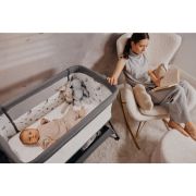 Patut co-sleeper, Lionelo, Leonie Plus, Pliabil, Cu sistem de leganare, Cu setare unghiulara, Reglabil in 6 pozitii pe inaltime, Conform cu standardele europeane de securitate EN1130 si EN16890, Bej BYNLO-LEONIE_PLUS_BEIGE_SAND