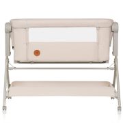 Patut co-sleeper, Lionelo, Leonie Plus, Pliabil, Cu sistem de leganare, Cu setare unghiulara, Reglabil in 6 pozitii pe inaltime, Conform cu standardele europeane de securitate EN1130 si EN16890, Bej BYNLO-LEONIE_PLUS_BEIGE_SAND