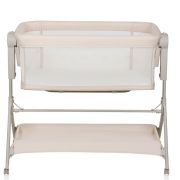 Patut co-sleeper, Lionelo, Leonie Plus, Pliabil, Cu sistem de leganare, Cu setare unghiulara, Reglabil in 6 pozitii pe inaltime, Conform cu standardele europeane de securitate EN1130 si EN16890, Bej BYNLO-LEONIE_PLUS_BEIGE_SAND