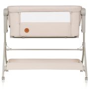 Patut co-sleeper, Lionelo, Leonie Plus, Pliabil, Cu sistem de leganare, Cu setare unghiulara, Reglabil in 6 pozitii pe inaltime, Conform cu standardele europeane de securitate EN1130 si EN16890, Bej BYNLO-LEONIE_PLUS_BEIGE_SAND