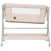 Patut co-sleeper, Lionelo, Leonie Plus, Pliabil, Cu sistem de leganare, Cu setare unghiulara, Reglabil in 6 pozitii pe inaltime, Conform cu standardele europeane de securitate EN1130 si EN16890, Bej BYNLO-LEONIE_PLUS_BEIGE_SAND