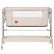 Patut co-sleeper, Lionelo, Leonie Plus, Pliabil, Cu sistem de leganare, Cu setare unghiulara, Reglabil in 6 pozitii pe inaltime, Conform cu standardele europeane de securitate EN1130 si EN16890, Bej BYNLO-LEONIE_PLUS_BEIGE_SAND