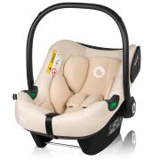 Scoica auto, Lionelo, i-Size Astrid, Include baza Isofix, 0-13 Kg, 40-87 cm, Cu maner si capotina reglabile, Cu protectie laterala avansata, Salteluta confortabila, Testat ADAC, Conform cu R129, Bej BYNLO-ASTRID_I-SIZE_BEIGE+BASE_BLACK