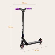 Trotineta, Lionelo, Whizz, Pentru Acrobatii, Rulmenti ABEC-9, Sistemul de compresie IHC 9, 20 - 100 kg, Conform cu standardul european de securitate EN14619, Multicolor BYNLO-WHIZZ_NEO_BLACK_CARBON_MULTICOLOR