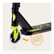 Trotineta, Lionelo, Whizz, Pentru Acrobatii, Rulmenti ABEC-9, Sistemul de compresie IHC 9, 20 - 100 kg, Conform cu standardul european de securitate EN14619, Verde/Negru BYNLO-WHIZZ_GREEN_LIME_BLACK