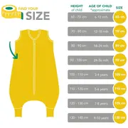 Sac de dormit cu picioruse Bamboo Kangaroo 100 cm 0.5 Tog BBXCJ543-05FW