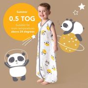 Sac de dormit cu picioruse Bamboo Panda 80 cm 0.5 Tog BBXCJ781-05FW