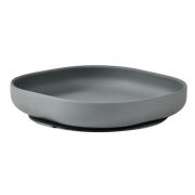 Farfurie silicon cu ventuza Beaba Mineral Grey ERFB913550