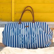Geanta de infasat Childhome Mommy Bag Albastru Alb ERFCH-CWMBBSTBL