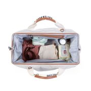 Geanta de infasat Childhome Mommy Bag Signature Alb ERFCH-CWMBBSCOW