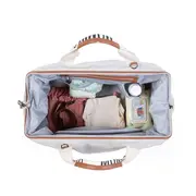 Geanta de infasat Childhome Mommy Bag Signature Alb ERFCH-CWMBBSCOW