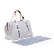 Geanta de infasat Childhome Mommy Bag Signature Alb ERFCH-CWMBBSCOW