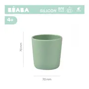 Pahar silicon Beaba Sage Green ERFB913546