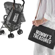 Poseta Childhome Mommy Clutch 33x23 cm Negru ERFCH-CWMCBLGO