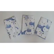 Scutece multifunctionale din finet 75x75 cm 3/set., blue Kreis
