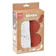 Set 2 Museline Beaba bumbac 120x120 cm Hot Sauce Terrazzo ERFB920391
