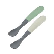 Set 2 lingurite silicon Beaba Bicolor Mineral ERFB913574