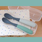 Set 2 lingurite silicon Beaba Bicolor Mineral ERFB913574