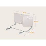 Bariera de protectie pentru pat, Lionelo, Lora XL, Pliabila, Sistem de blocare StandSafe, Geanta de transport inclusa, 150x46 cm, Conform cu BS 7972:2001+A1:2009, Bej BYNLO-LORA_XL_BEIGE_SAND