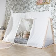 Cadru pat Tipi Childhome 90x200 cm Lemn Natural Alb ERFCH-B200TIPI