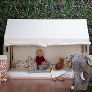 Cadru pat casuta Childhome 90x200 cm Lemn Natural ERFCH-BEFRHN200