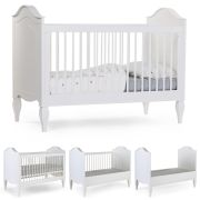 Patut Childhome Romantic White 70x140 cm, MDF Pin Alb ERFCH-B140ROW