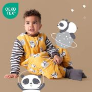 Sac de dormit cu picioruse si maneca lunga detasabila Panda 90 cm + manseta 2.5 Tog BBXCJ782-25FSN