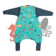 Sac de dormit cu picioruse si maneca lunga detasabila Under the Sea 70 cm + manseta 2.5 Tog BBXCJ790-25FSN