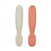 Set 2 linguri silicon Beaba Terracotta Velvet Grey ERFB913579