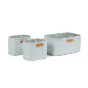 Set 3 cosuri depozitare Childhome 21x14x10 cm 14x10x10 cm Gri ERFCH-CHHBCHTLG