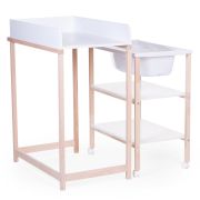 Set masa de infasat si cadita cu suport Childhome Natural Alb ERFCH-CHTBNW