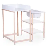Set masa de infasat si cadita cu suport Childhome Natural Alb ERFCH-CHTBNW