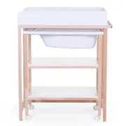 Set masa de infasat si cadita cu suport Childhome Natural Alb ERFCH-CHTBNW