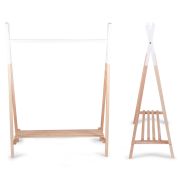 Suport haine Tipi Childhome 107x48x137 cm, Lemn Natural Alb ERFCH-CLSTIPI