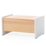 Treapta inaltator Childhome 35x23x18 cm Lemn Natural Alb ERFCH-CHWSNW