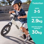 Bicicleta echilibru Yvolution Y Velo Pro White ERFYV-YT30W2