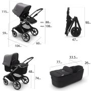 Carucior Bugaboo Fox 3 Black Forest Green 2 in 1 ERFBG2306010005