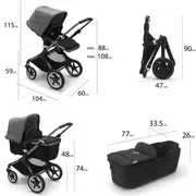 Carucior Bugaboo Fox 3 Classic Graphite Dark Navy 2 in 1 ERFBG2306010031