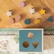 Cub de activitati, Petite&Mars, Gravity Wood of Mars, Cu 12 piese, 12 luni+, Multicolor BYN610730