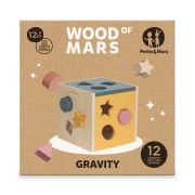 Cub de activitati, Petite&Mars, Gravity Wood of Mars, Cu 12 piese, 12 luni+, Multicolor BYN610730