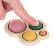 Jucarie senzoriala, Petite&Mars, Chill out, Din silicon, 11 cm, 6 luni+, Roz BYN605820